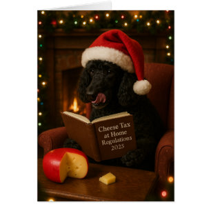 Tarjeta de Navidad 'Impuesto al Queso' de Caniche
