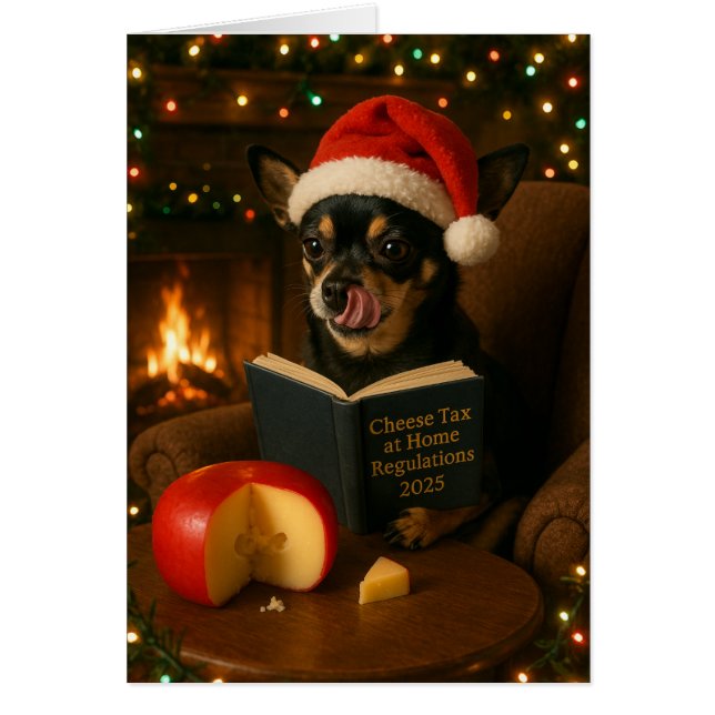 Tarjeta de Navidad 'Impuesto al Queso' de Chihuahu (Frente)