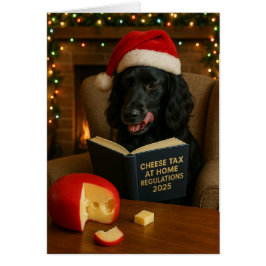 Tarjeta de Navidad 'Impuesto al Queso' de cocker s