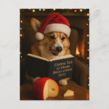 Tarjeta de Navidad 'Impuesto al Queso' de Corgi