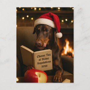 Tarjeta de Navidad 'Impuesto al Queso' de Doberman