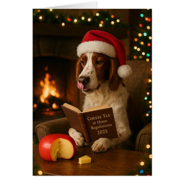 Tarjeta de Navidad 'Impuesto al Queso' de Foxhound (Frente)