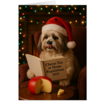 Tarjeta de Navidad 'Impuesto al Queso' de Shih Tzu