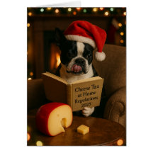 Tarjeta de Navidad 'Impuesto al Queso' del Terrier