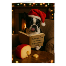 Tarjeta de Navidad 'Impuesto al Queso' del Terrier