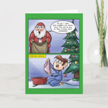 Tarjeta de Navidad incorrecta del saco