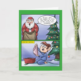 Tarjeta de Navidad incorrecta del saco