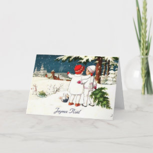 Tarjeta de navidad infantil Joyeux Noel