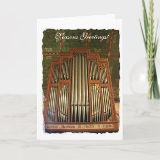 Tarjeta de Navidad inglesa vieja del órgano