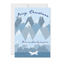 Tarjeta de Navidad invernal