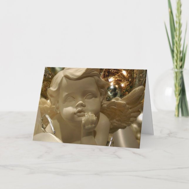 Tarjeta de Navidad irlandesa de los ángeles (Anverso)