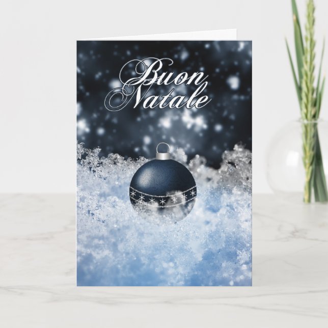 Tarjeta de Navidad italiana - Buon Natale e Felice (Anverso)