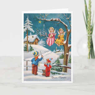 Tarjeta de Navidad italiana de Buon Natale
