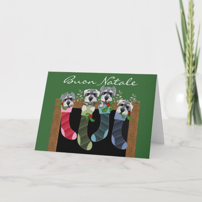 Tarjeta de Navidad italiana de Buon Natale (Anverso)