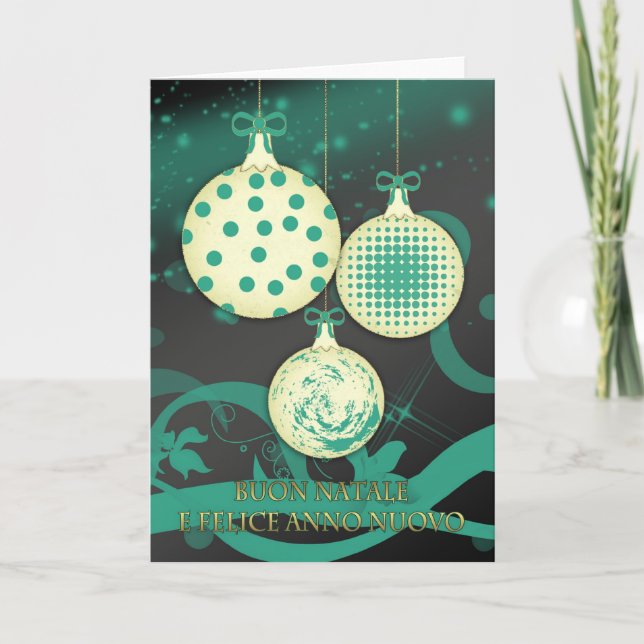 Tarjeta de Navidad italiana de las Felices Navidad (Anverso)
