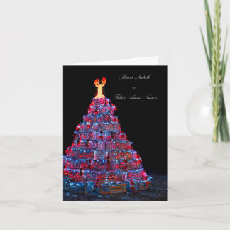 Tarjeta de Navidad italiana del árbol de Navidad d