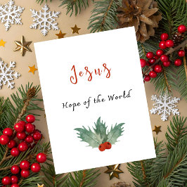 Tarjeta de Navidad Jesús Esperanza del Mundo