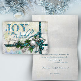 Tarjeta de Navidad Jeweled del trullo y de la