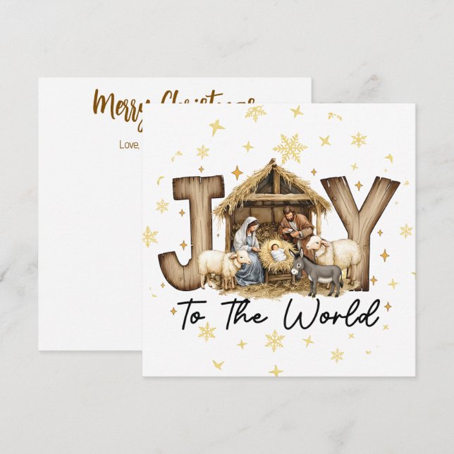 Tarjeta de Navidad JOY Natividad (Anverso / Reverso)