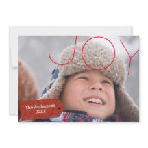 Tarjeta de Navidad Joy Photo
