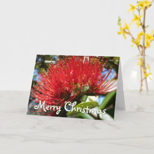 TARJETA DE NAVIDAD KIWI PERSONALIZABLE POHUTAKAWA