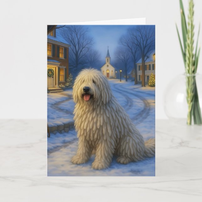 Tarjeta de Navidad Komondor (Anverso)