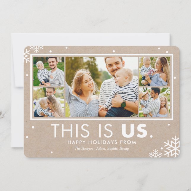 Tarjeta de Navidad Kraft de This Is Us (Anverso)