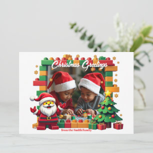 Tarjeta de Navidad Ladrillos y Risas