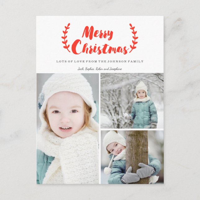 Tarjeta de Navidad | Letra | Foto (Anverso)