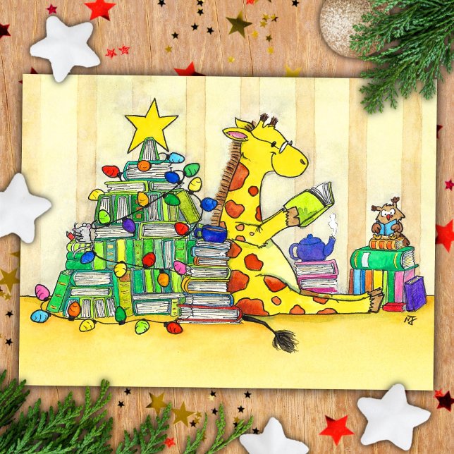 Tarjeta de Navidad libresca por Nicole Janes (Subido por el creador)