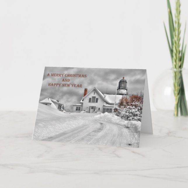 Tarjeta de Navidad ligera de Elizabeth del cabo (Anverso)