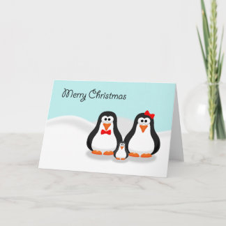 Tarjeta de Navidad linda de la familia del