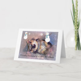 Tarjeta de Navidad linda del perrito