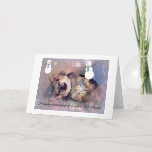 Tarjeta de Navidad linda del perrito