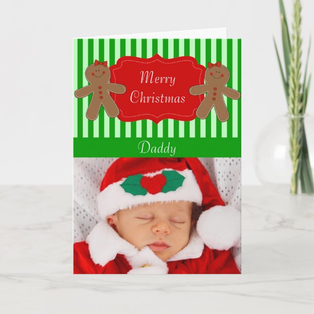 Tarjeta de Navidad linda personalizada de la foto (Anverso)