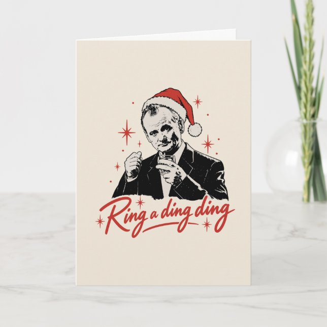 Tarjeta de Navidad Lost in Translation Ring a Ding (Anverso)