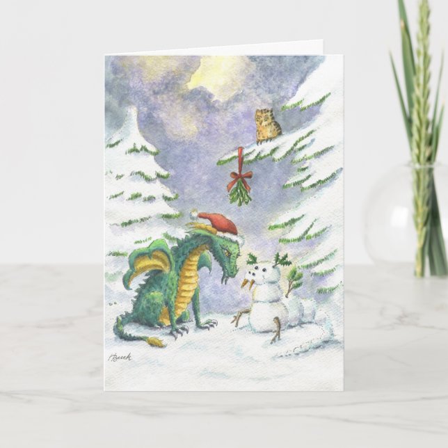 Tarjeta de navidad Love Dragon (Anverso)