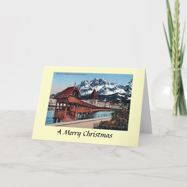 Tarjeta de navidad - Lucerne, Suiza (Anverso)