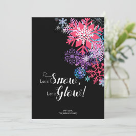 Tarjeta de Navidad Mágica de Copo de Nieve de Medi