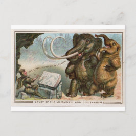 Tarjeta de navidad Mammoth y Dinotherium