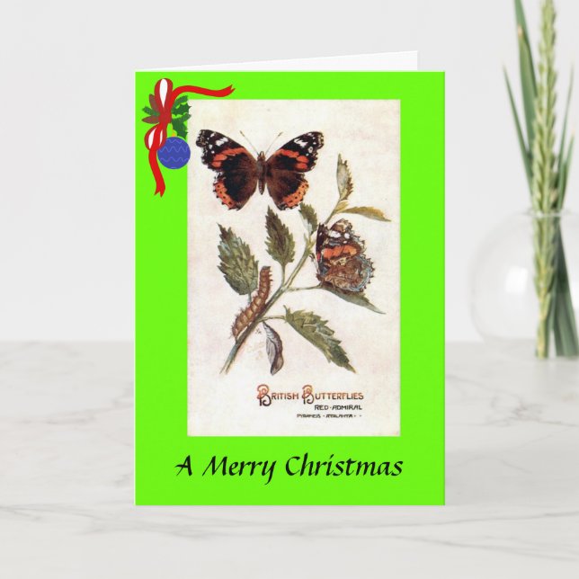 Tarjeta de navidad - Mariposa (Anverso)