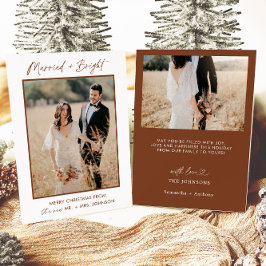 Tarjeta de Navidad Married & Bright Holiday, tarje