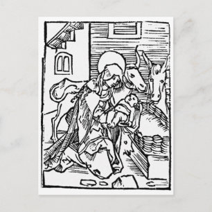 TARJETA DE NAVIDAD MEDIEVAL DE LA NATIVIDAD