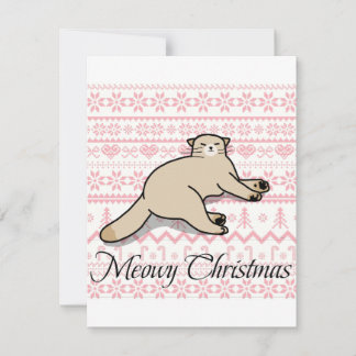 tarjeta de Navidad meowy 
