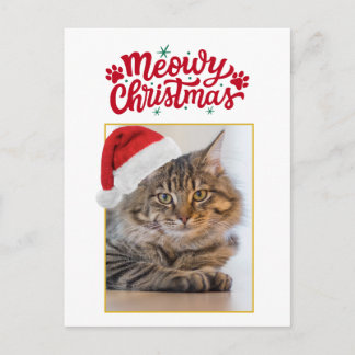 Tarjeta de Navidad Meowy con Foto Personalizada