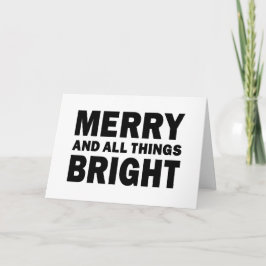 Tarjeta de Navidad Merry & All Things Bright | Fel