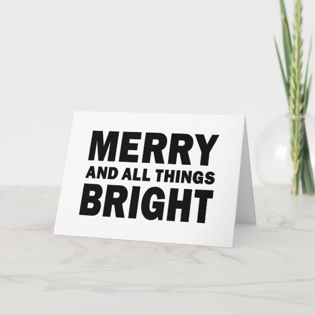 Tarjeta de Navidad Merry & All Things Bright | Fel (Anverso)