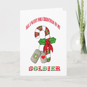 Tarjeta de Navidad militar
