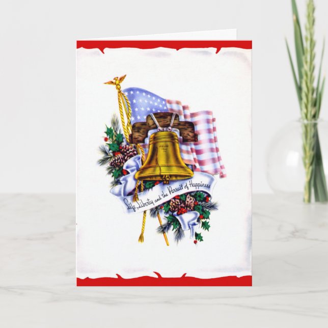 Tarjeta de Navidad militar del vintage (Anverso)
