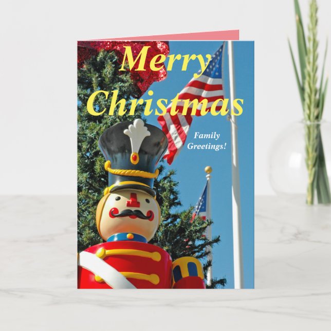 Tarjeta de Navidad Militar Estándar, 5" x 7" plega (Anverso)